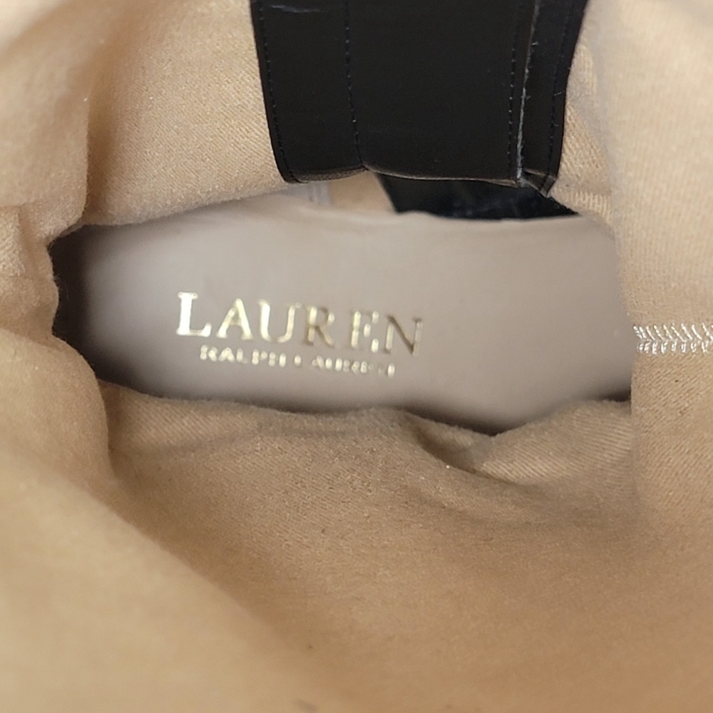 Ralph Lauren Blayke Buckled Riding Boots Black Saddle Women's Size 5.5 New - Picture 13 of 13